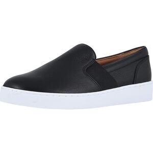 Vionic Demetra Black Leather Slip On Loafer Sneakers Women's Size 7 EUC